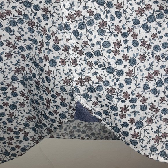 Joseph Abboud Dress Shirt - White with Floral Pattern - Men's Size Large - Picture 6 of 11
